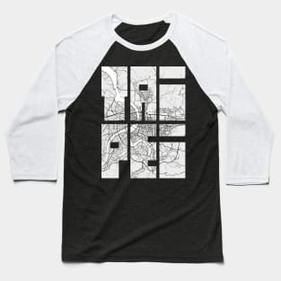 Taipei, Taiwan City Map Typography - Light Baseball T-Shirt